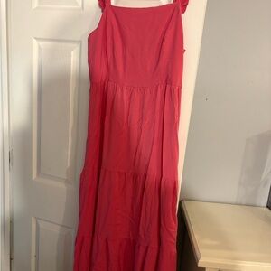 Pink Tiered Maxi Dress